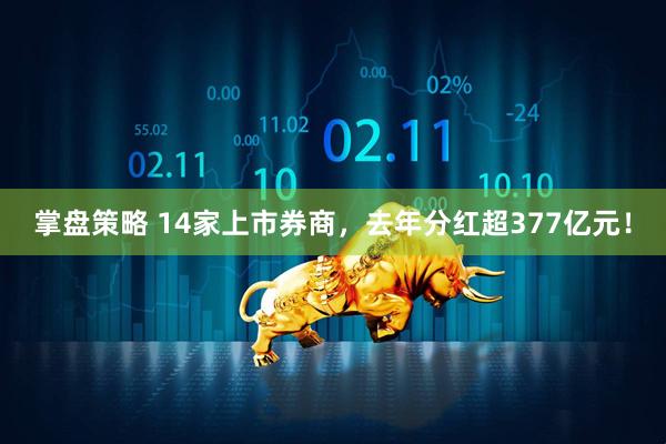 掌盘策略 14家上市券商，去年分红超377亿元！